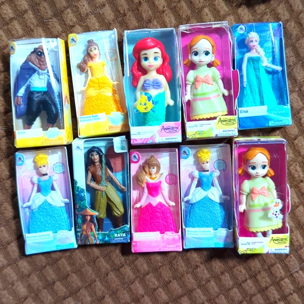 Disney Mini Brands Disney Princess/Beast Lot Of 10